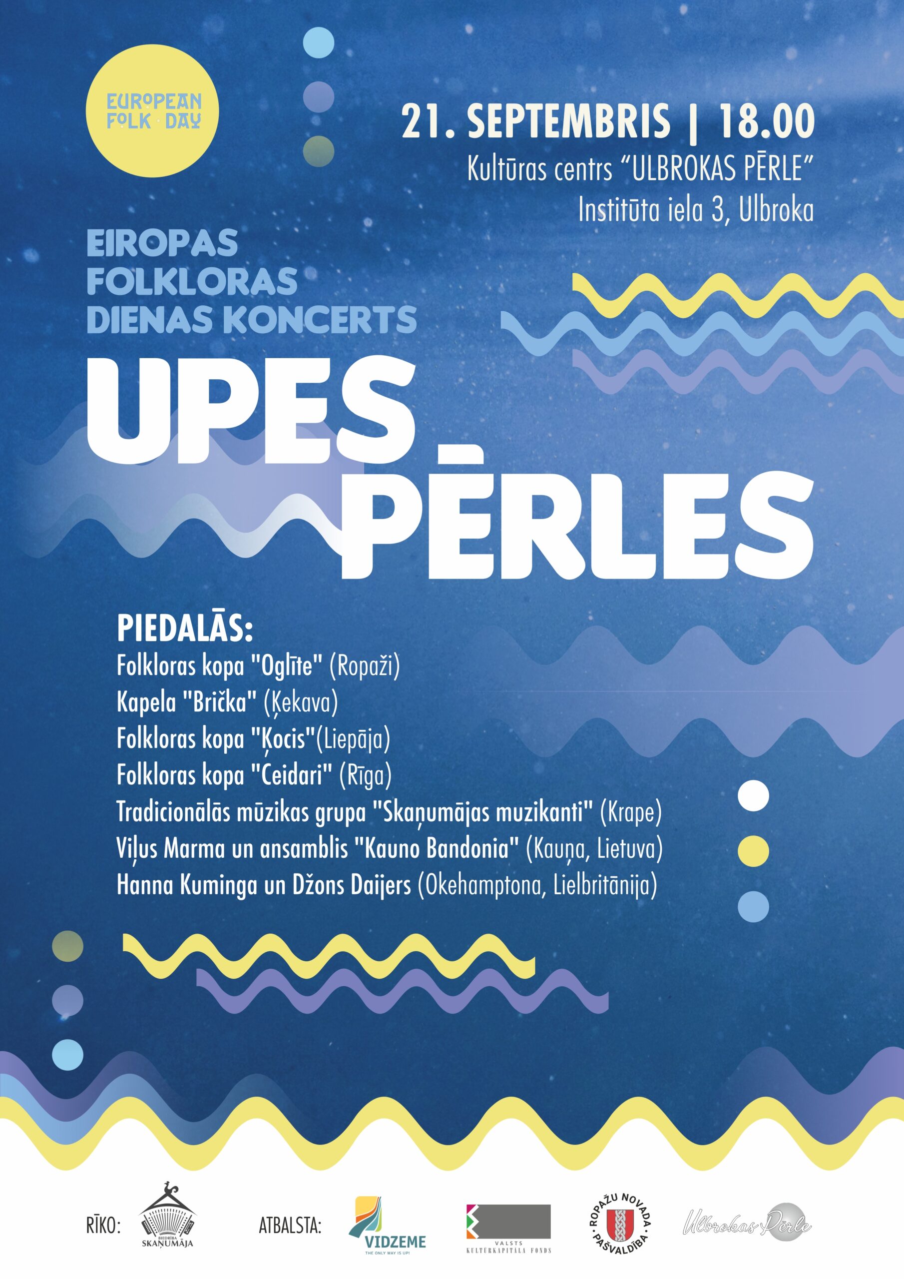 jau otro gadu eiropas folkloras dienas ietvaros ulbroka notiek starptautisks muzikala mantojuma koncerts upes perles